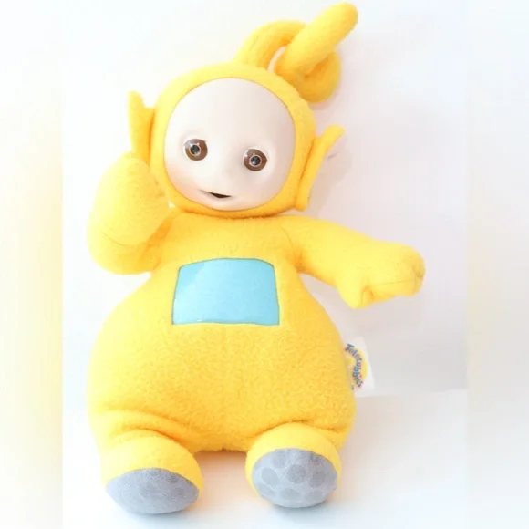 1998 Vintage Teletubbies Talking Laa Laa Plush LaLa Yellow 15” Doll Tested Works - Picture 1 of 8